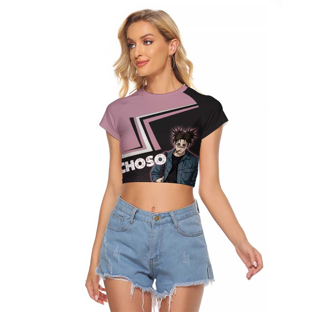 Choso Raglan Cropped T Shirt Jujutsu Kaisen Street Artist Aesthetic