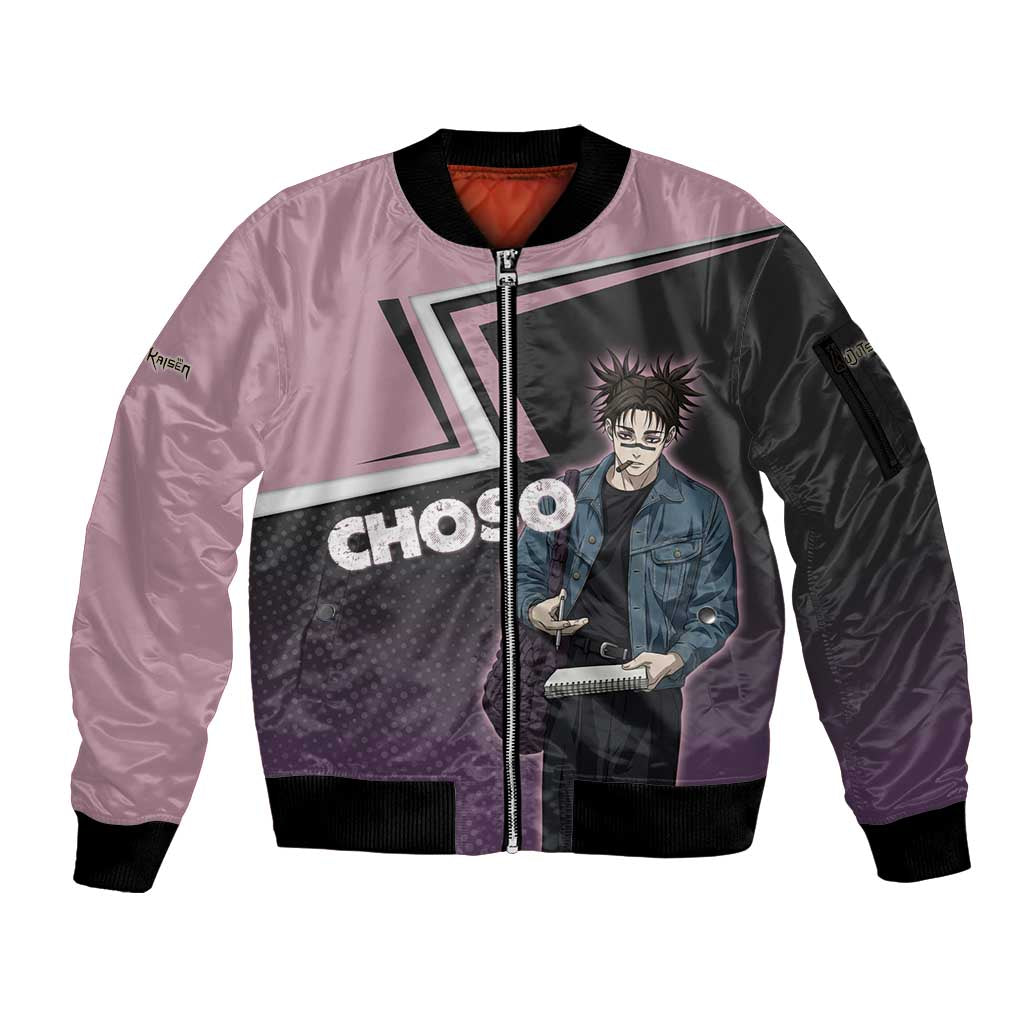 Choso Sleeve Zip Bomber Jacket Jujutsu Kaisen Street Artist Aesthetic