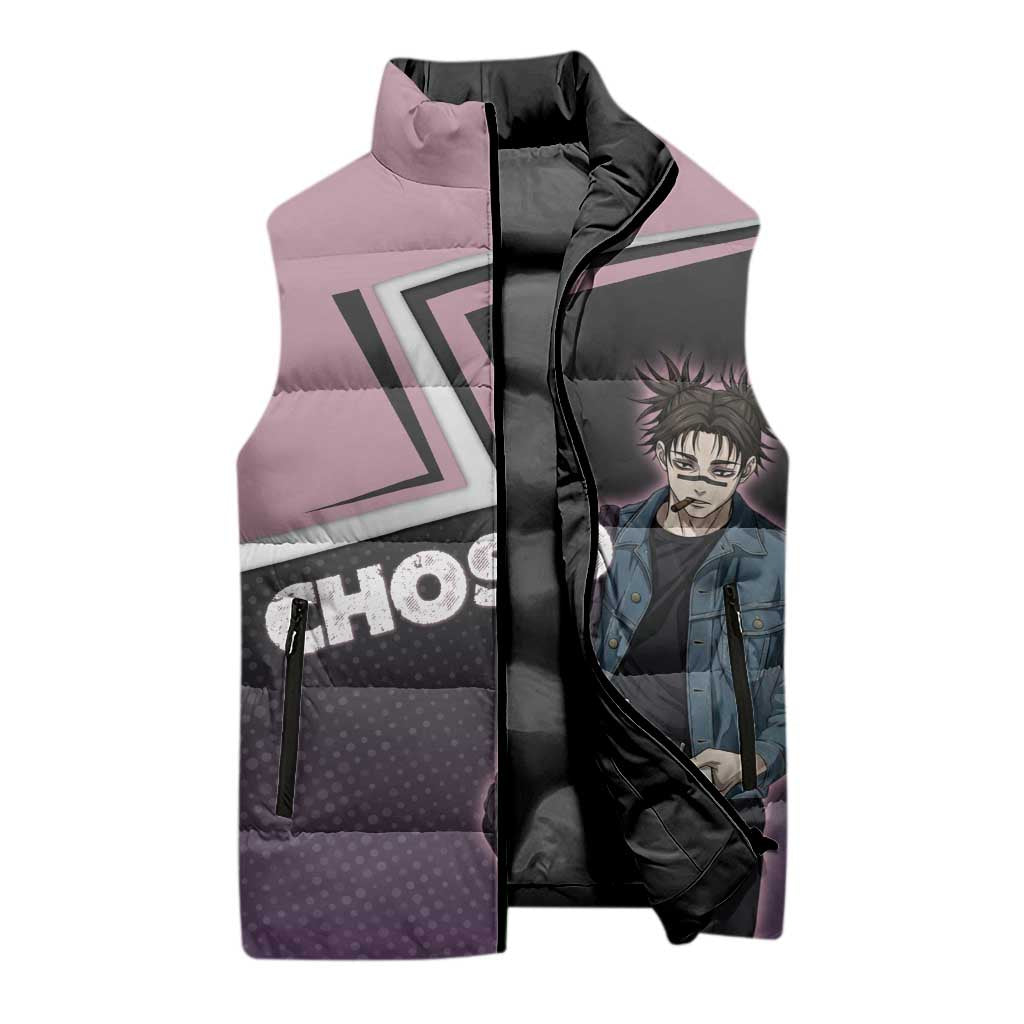 Choso Sleeveless Puffer Jacket Jujutsu Kaisen Street Artist Aesthetic