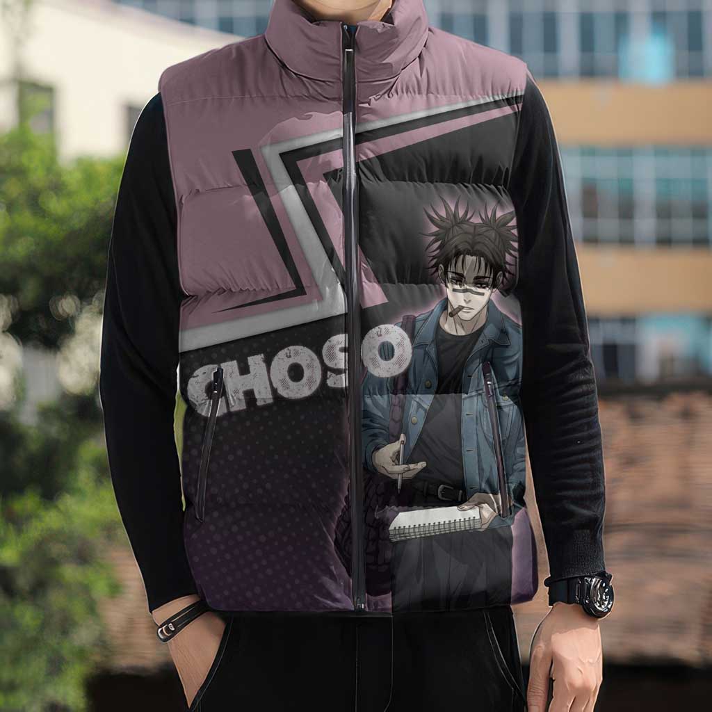 Choso Sleeveless Puffer Jacket Jujutsu Kaisen Street Artist Aesthetic