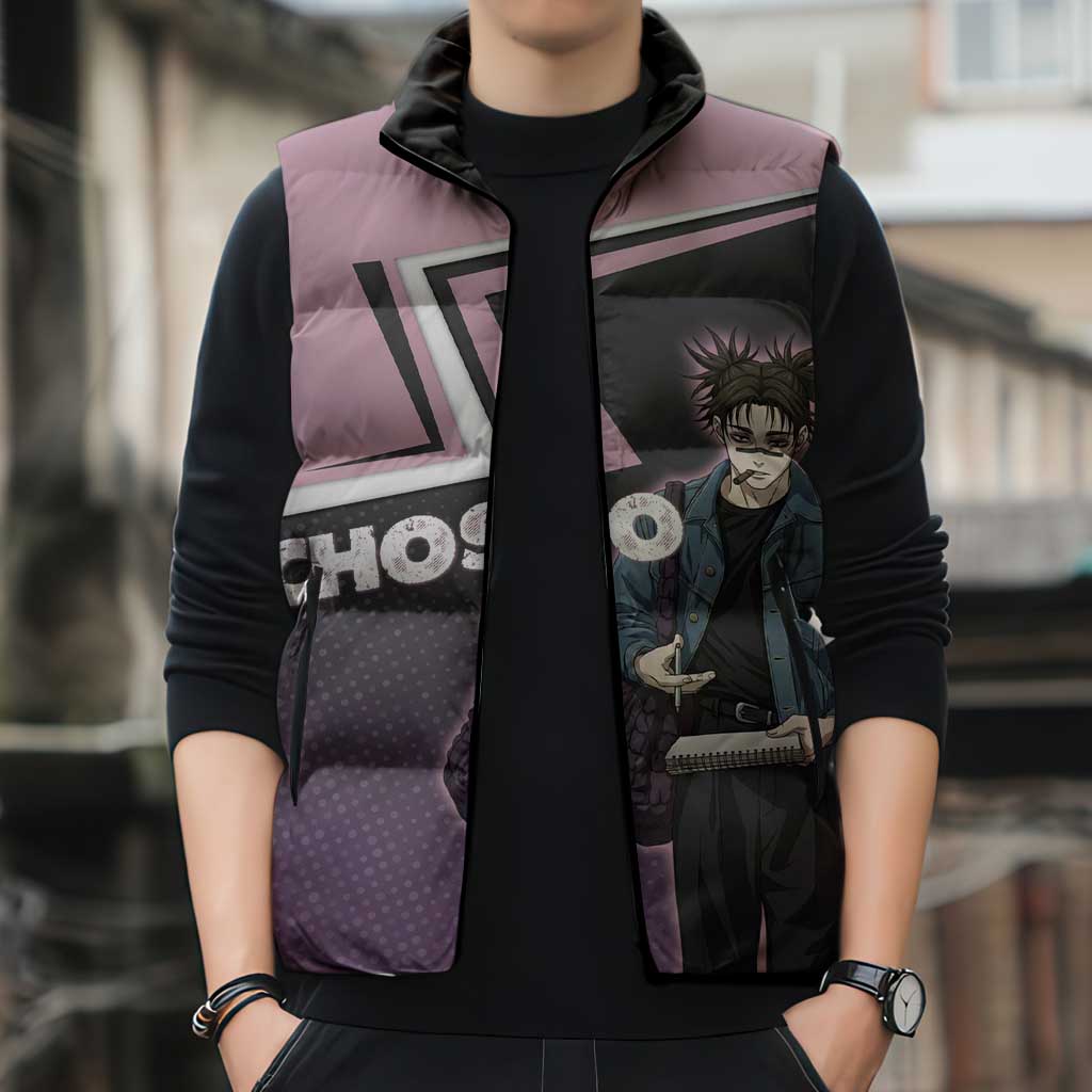 Choso Sleeveless Puffer Jacket Jujutsu Kaisen Street Artist Aesthetic