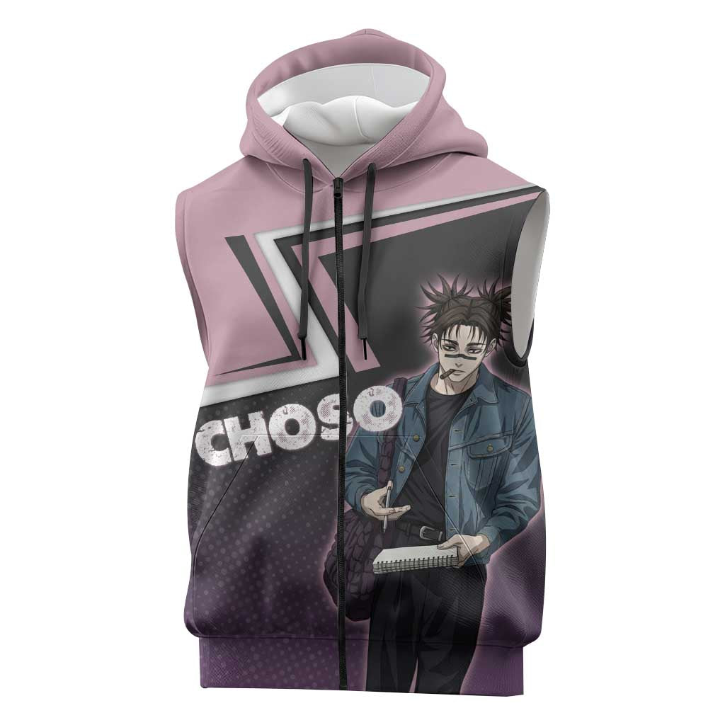 Choso Sleeveless Zip Hoodie Jujutsu Kaisen Street Artist Aesthetic