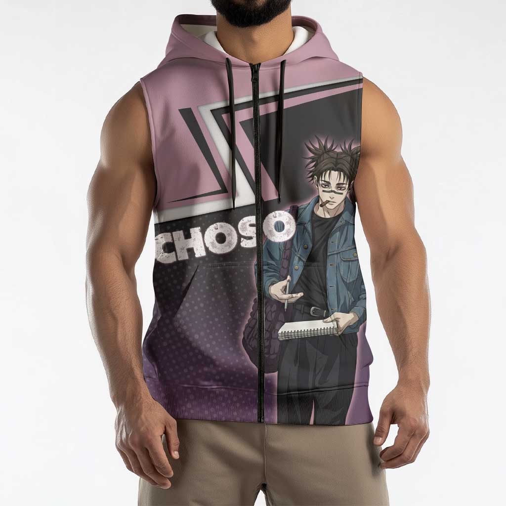 Choso Sleeveless Zip Hoodie Jujutsu Kaisen Street Artist Aesthetic