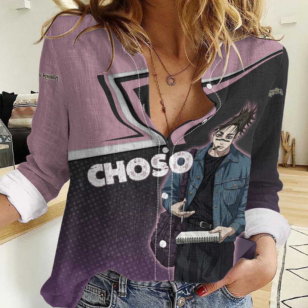 Choso Women Casual Shirt Jujutsu Kaisen Street Artist Aesthetic
