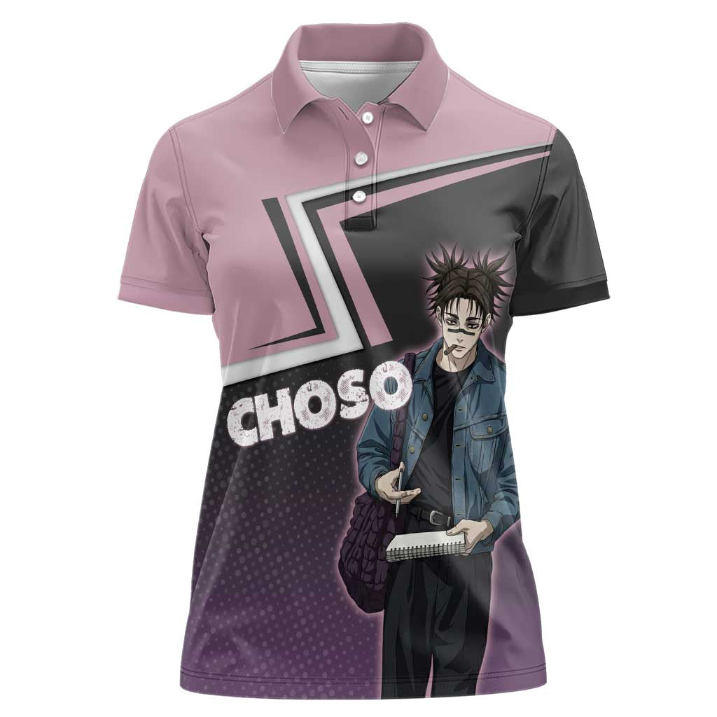 Choso Women Polo Shirt Jujutsu Kaisen Street Artist Aesthetic