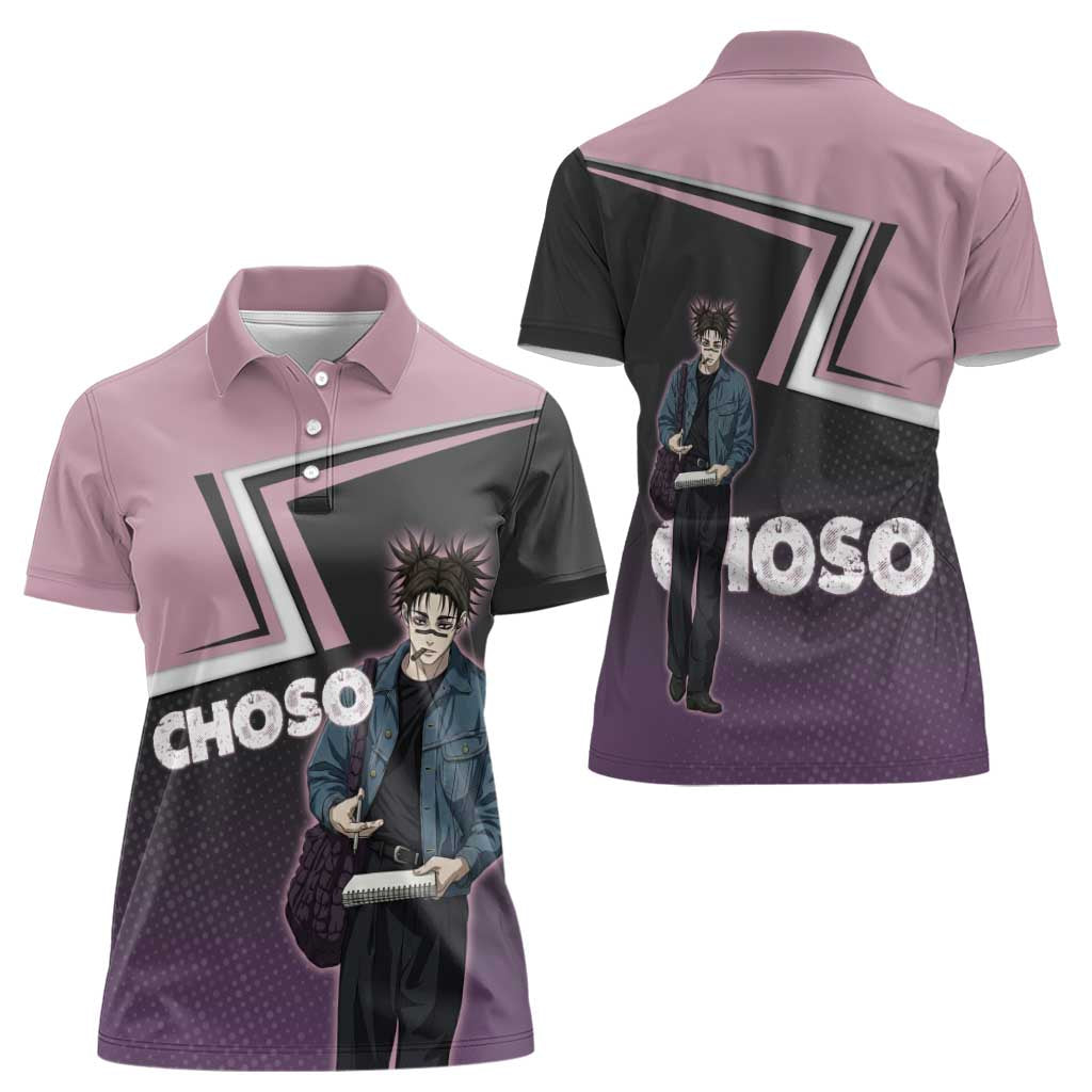 Choso Women Polo Shirt Jujutsu Kaisen Street Artist Aesthetic