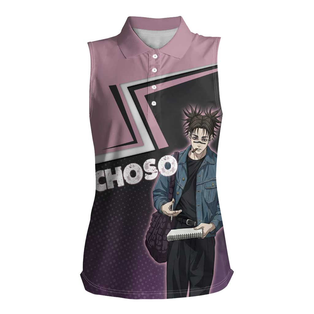 Choso Women Sleeveless Polo Shirt Jujutsu Kaisen Street Artist Aesthetic