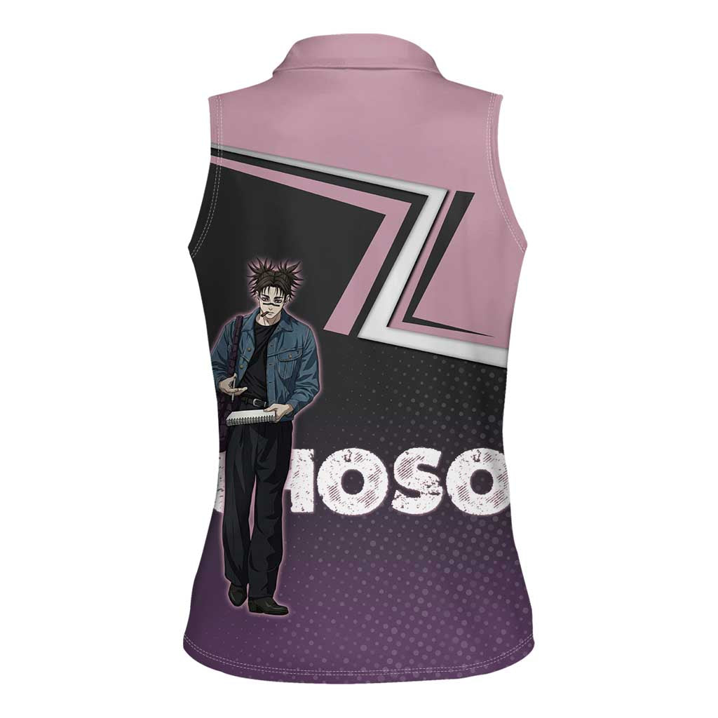 Choso Women Sleeveless Polo Shirt Jujutsu Kaisen Street Artist Aesthetic