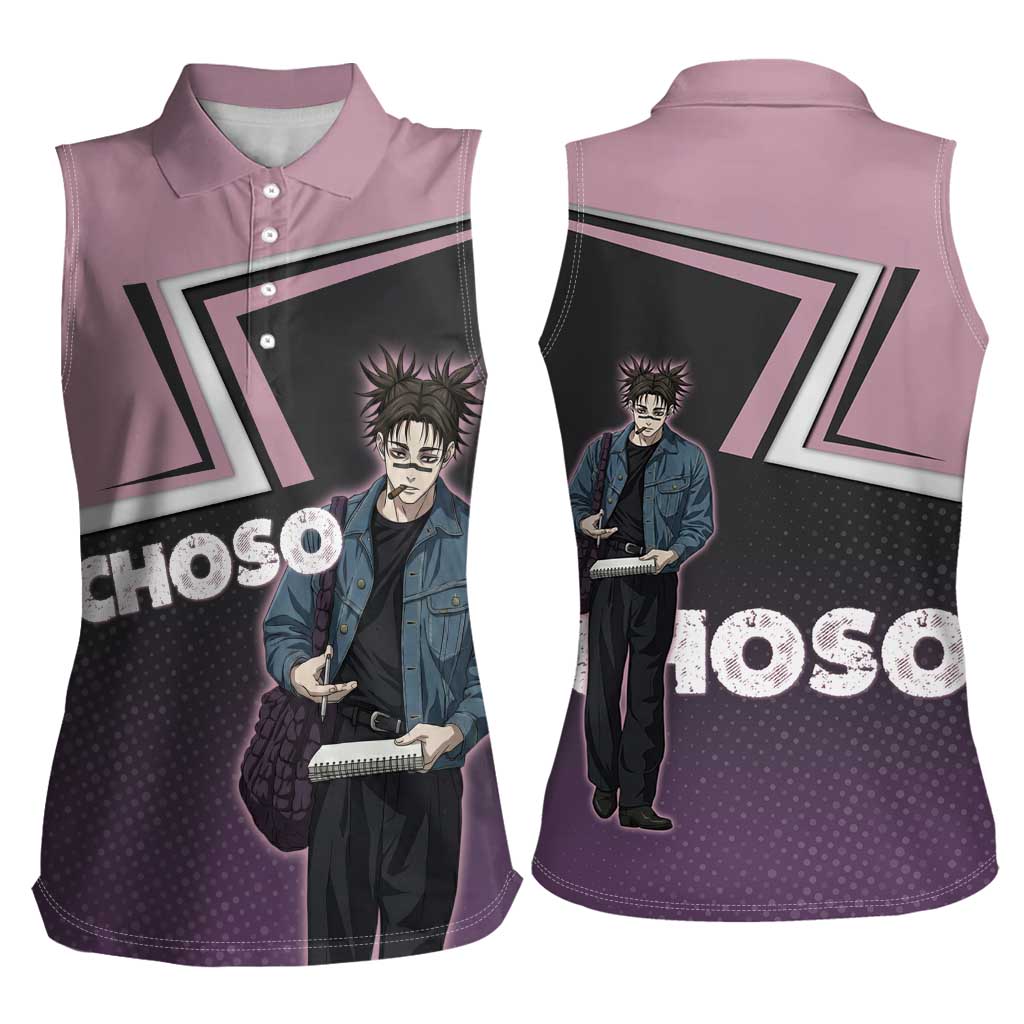 Choso Women Sleeveless Polo Shirt Jujutsu Kaisen Street Artist Aesthetic
