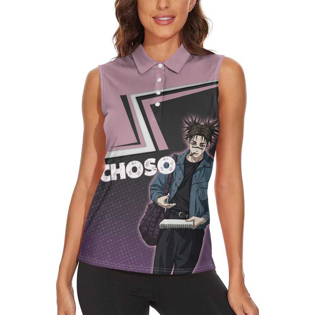 Choso Women Sleeveless Polo Shirt Jujutsu Kaisen Street Artist Aesthetic
