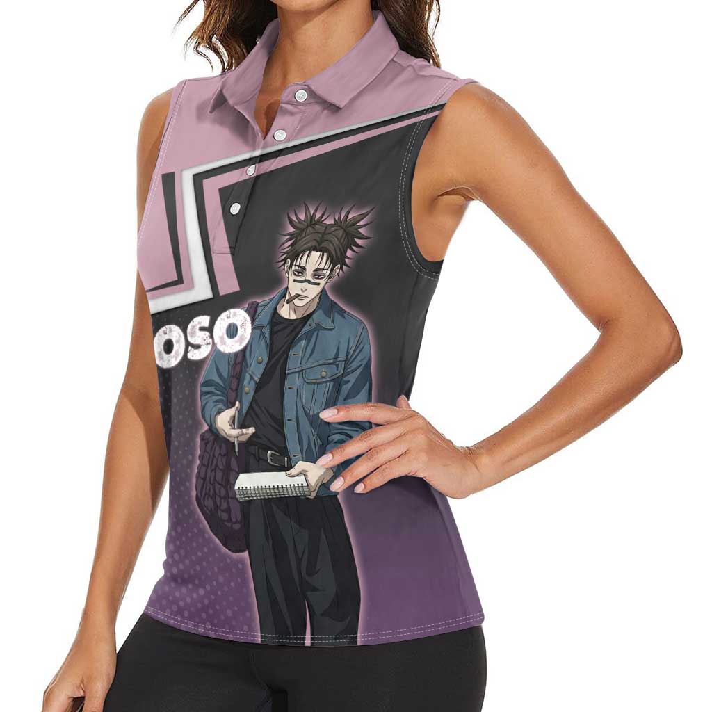 Choso Women Sleeveless Polo Shirt Jujutsu Kaisen Street Artist Aesthetic