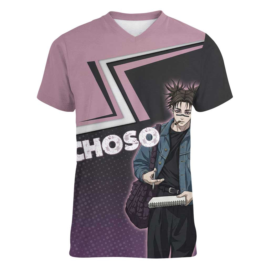 Choso Women V-Neck T-Shirt Jujutsu Kaisen Street Artist Aesthetic