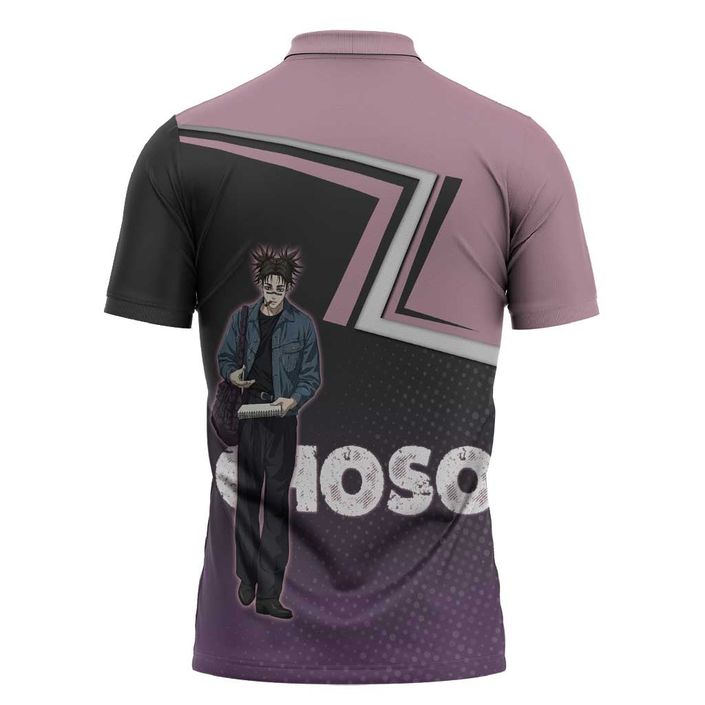 Choso Zipper Polo Shirt Jujutsu Kaisen Street Artist Aesthetic