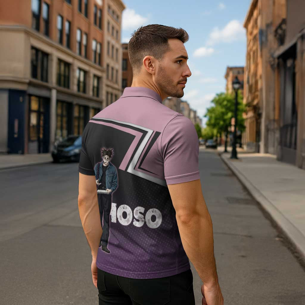 Choso Zipper Polo Shirt Jujutsu Kaisen Street Artist Aesthetic