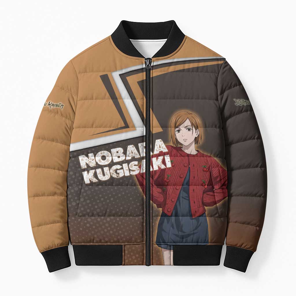 Nobara Kugisaki Bomber Puffer Jacket Jujutsu Kaisen Casual Chic Style