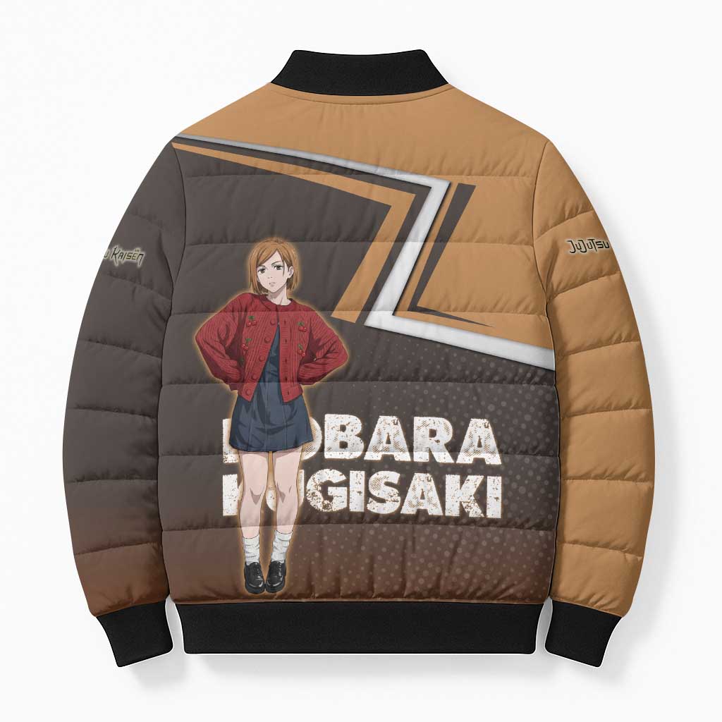 Nobara Kugisaki Bomber Puffer Jacket Jujutsu Kaisen Casual Chic Style