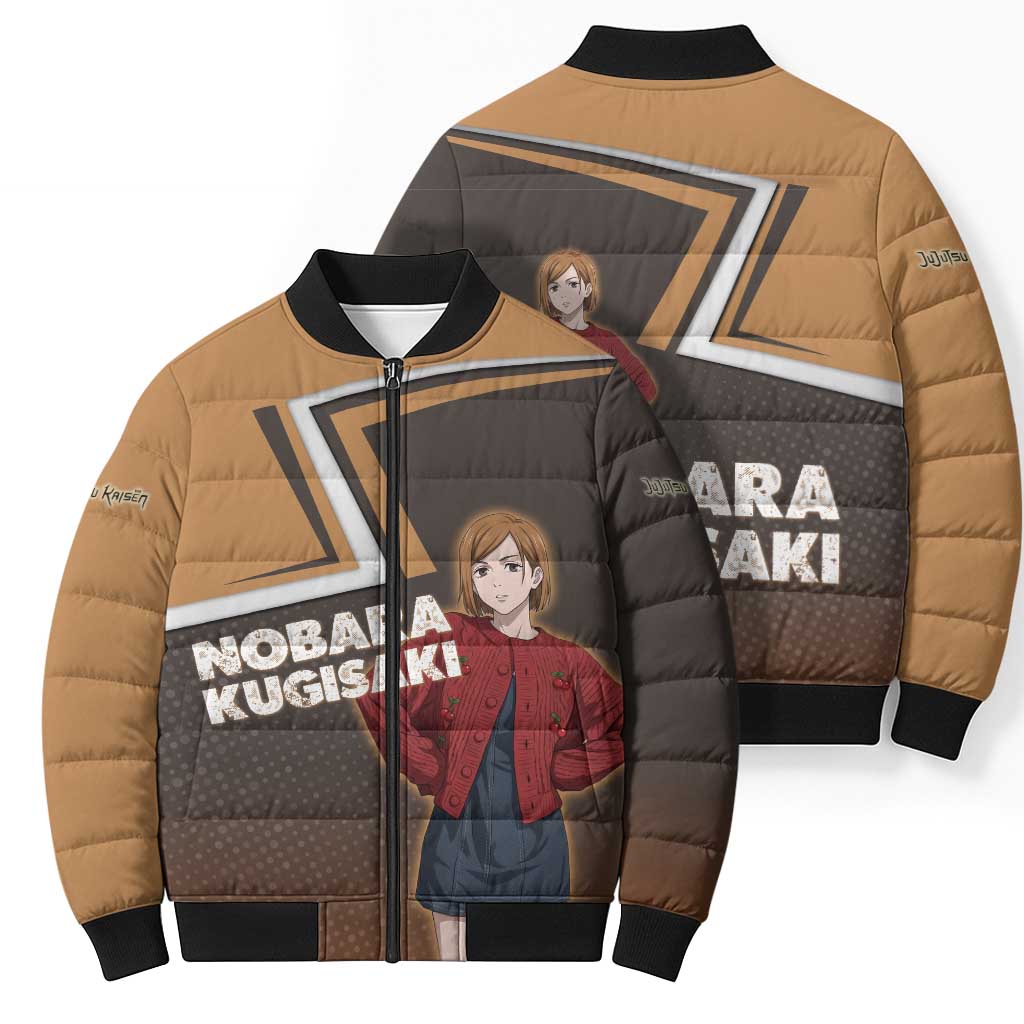 Nobara Kugisaki Bomber Puffer Jacket Jujutsu Kaisen Casual Chic Style