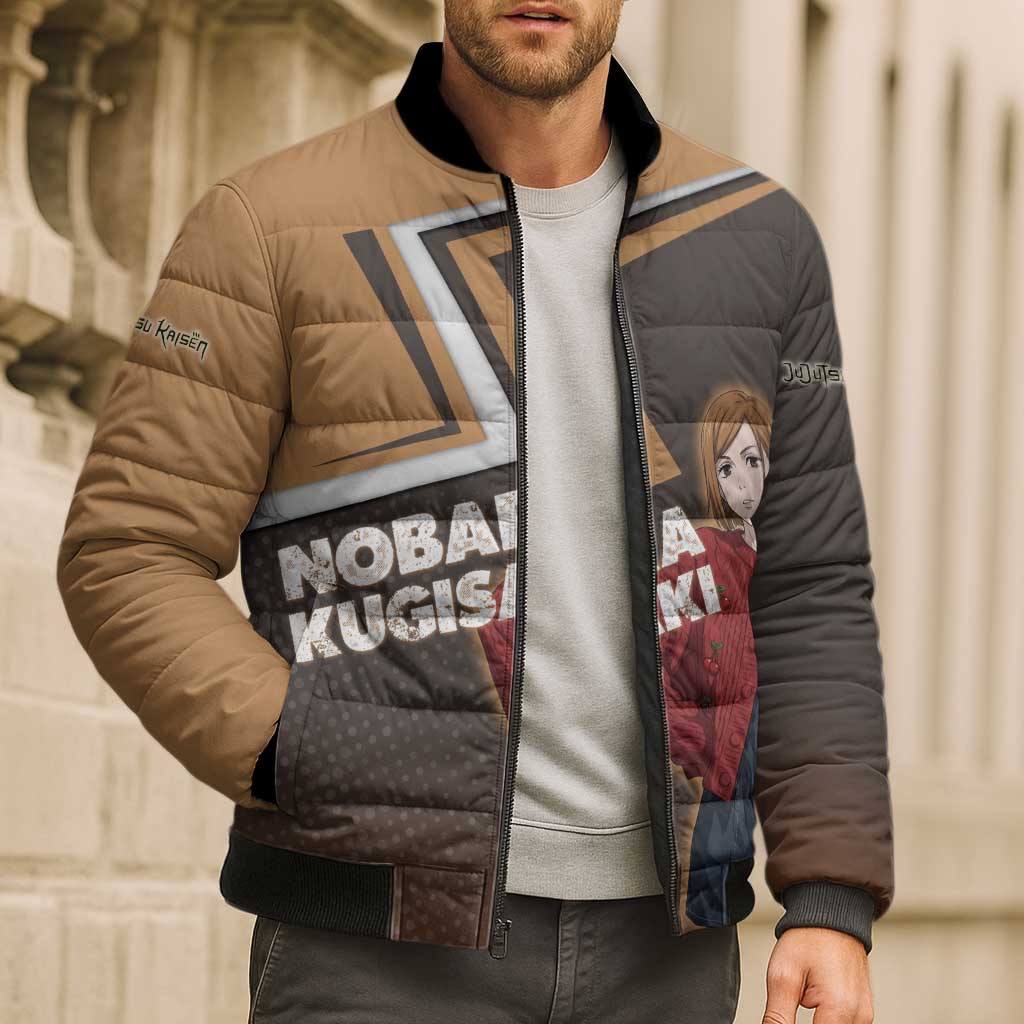 Nobara Kugisaki Bomber Puffer Jacket Jujutsu Kaisen Casual Chic Style