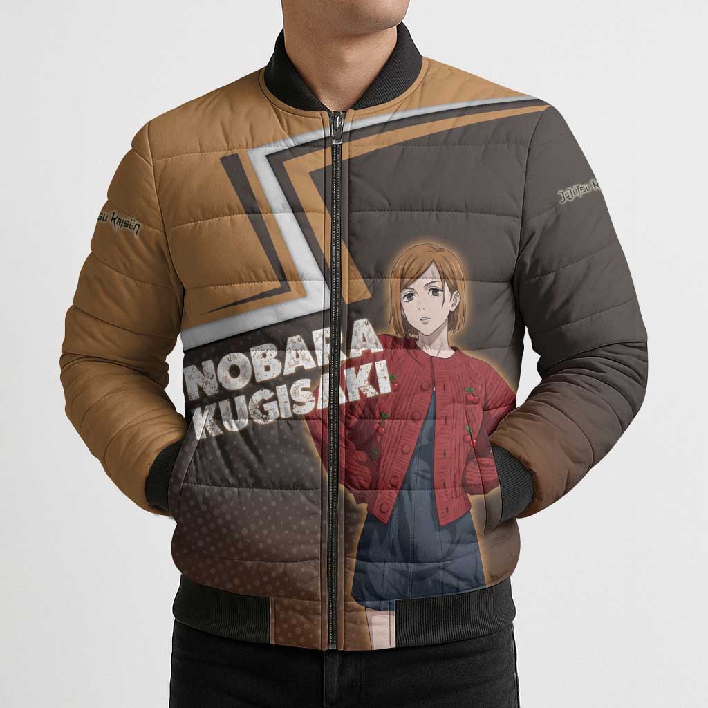 Nobara Kugisaki Bomber Puffer Jacket Jujutsu Kaisen Casual Chic Style