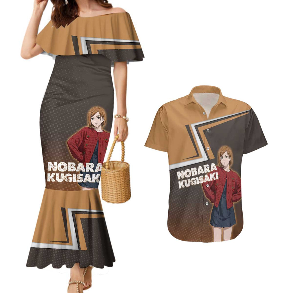 Nobara Kugisaki Couples Matching Mermaid Dress and Hawaiian Shirt Jujutsu Kaisen Casual Chic Style