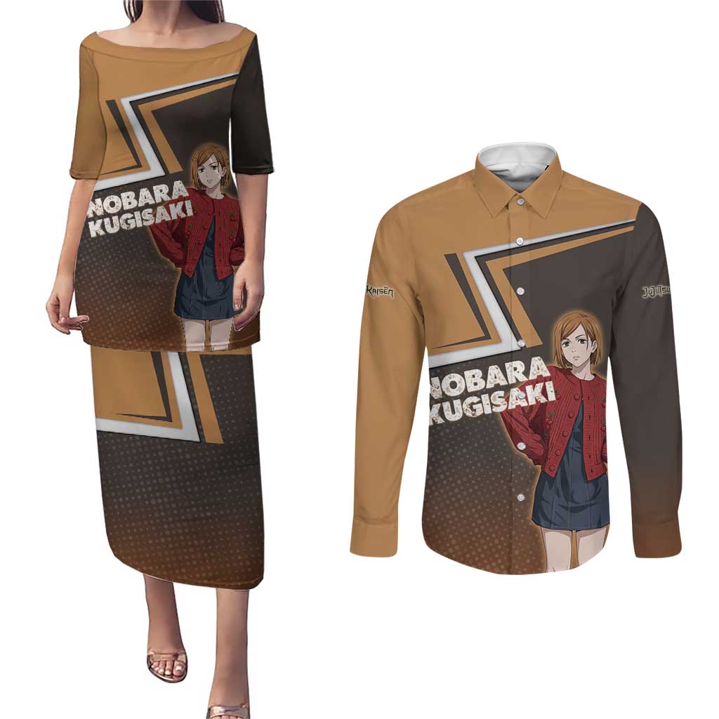 Nobara Kugisaki Couples Matching Puletasi and Long Sleeve Button Shirt Jujutsu Kaisen Casual Chic Style