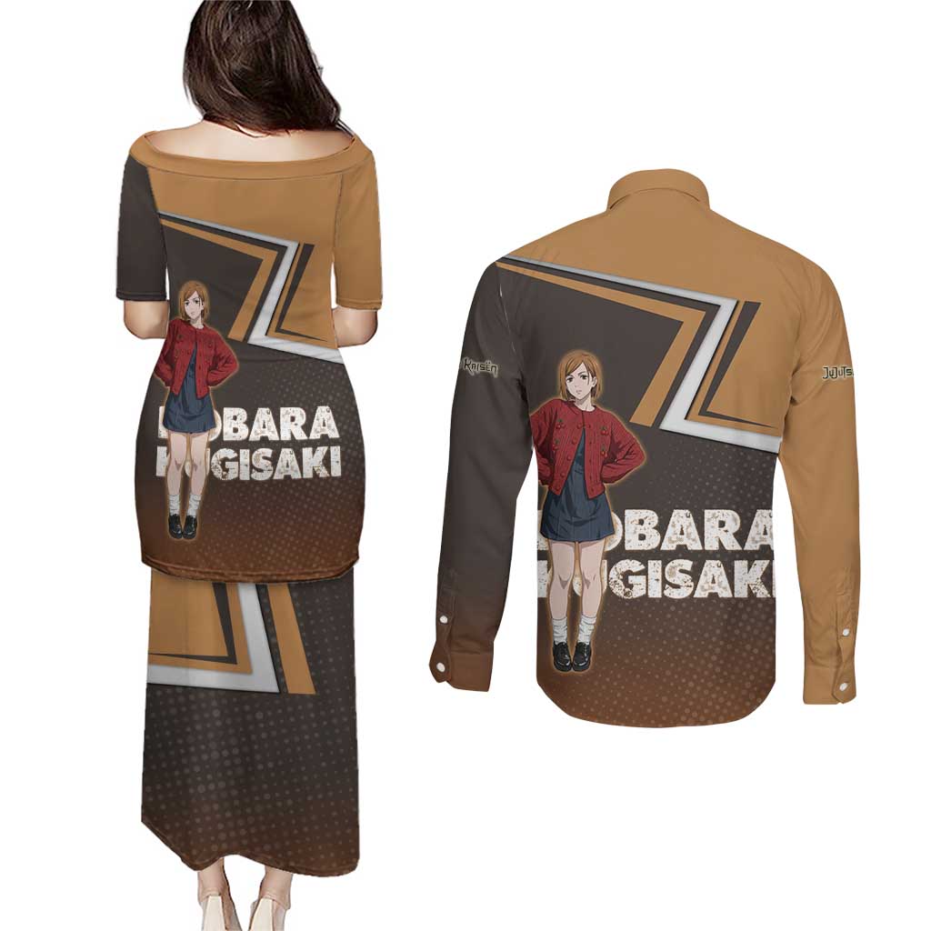 Nobara Kugisaki Couples Matching Puletasi and Long Sleeve Button Shirt Jujutsu Kaisen Casual Chic Style