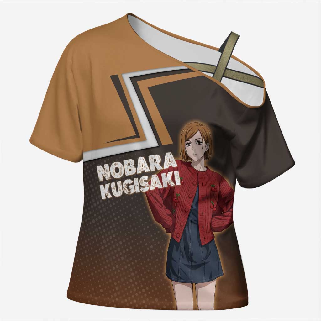 Nobara Kugisaki Cross Shoulder Shirt Jujutsu Kaisen Casual Chic Style