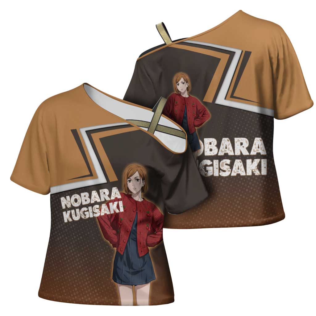 Nobara Kugisaki Cross Shoulder Shirt Jujutsu Kaisen Casual Chic Style