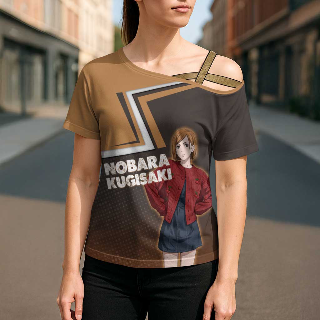 Nobara Kugisaki Cross Shoulder Shirt Jujutsu Kaisen Casual Chic Style