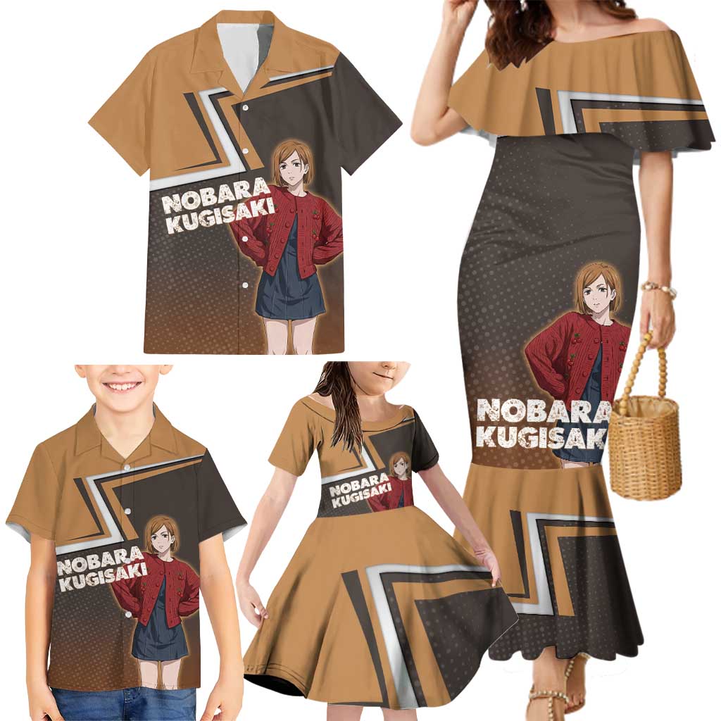 Nobara Kugisaki Family Matching Mermaid Dress and Hawaiian Shirt Jujutsu Kaisen Casual Chic Style