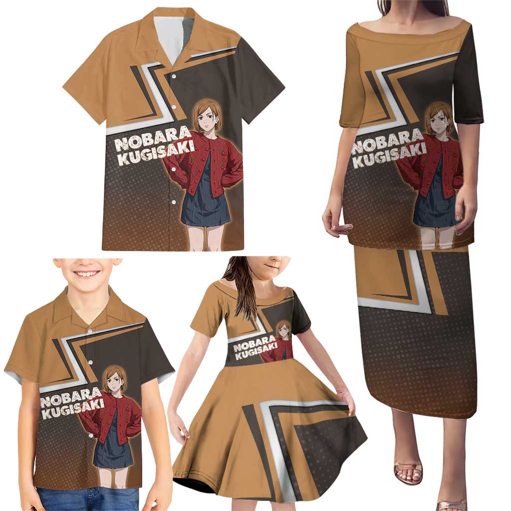 Nobara Kugisaki Family Matching Puletasi and Hawaiian Shirt Jujutsu Kaisen Casual Chic Style
