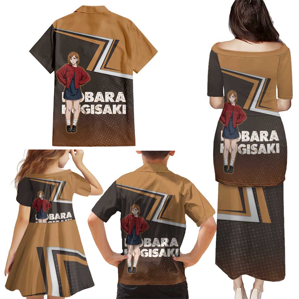 Nobara Kugisaki Family Matching Puletasi and Hawaiian Shirt Jujutsu Kaisen Casual Chic Style