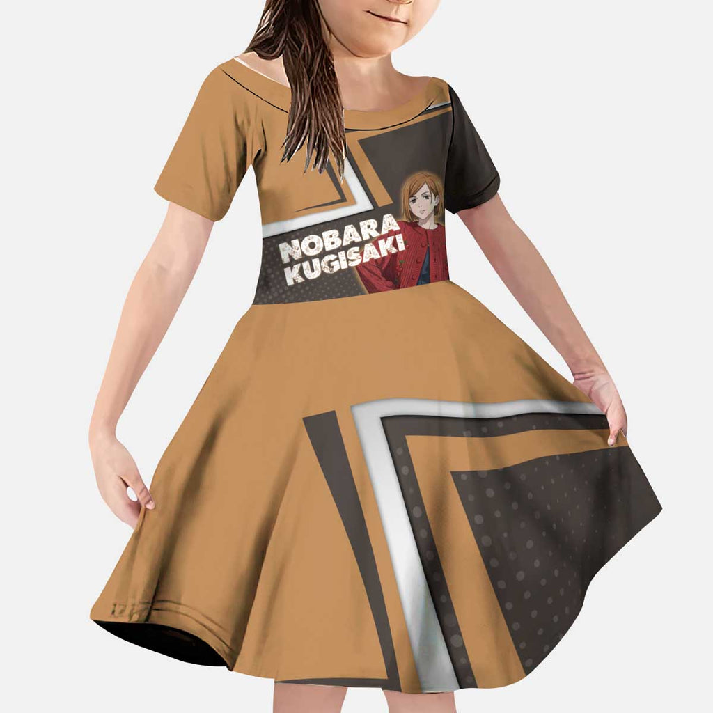 Nobara Kugisaki Kid Short Sleeve Dress Jujutsu Kaisen Casual Chic Style
