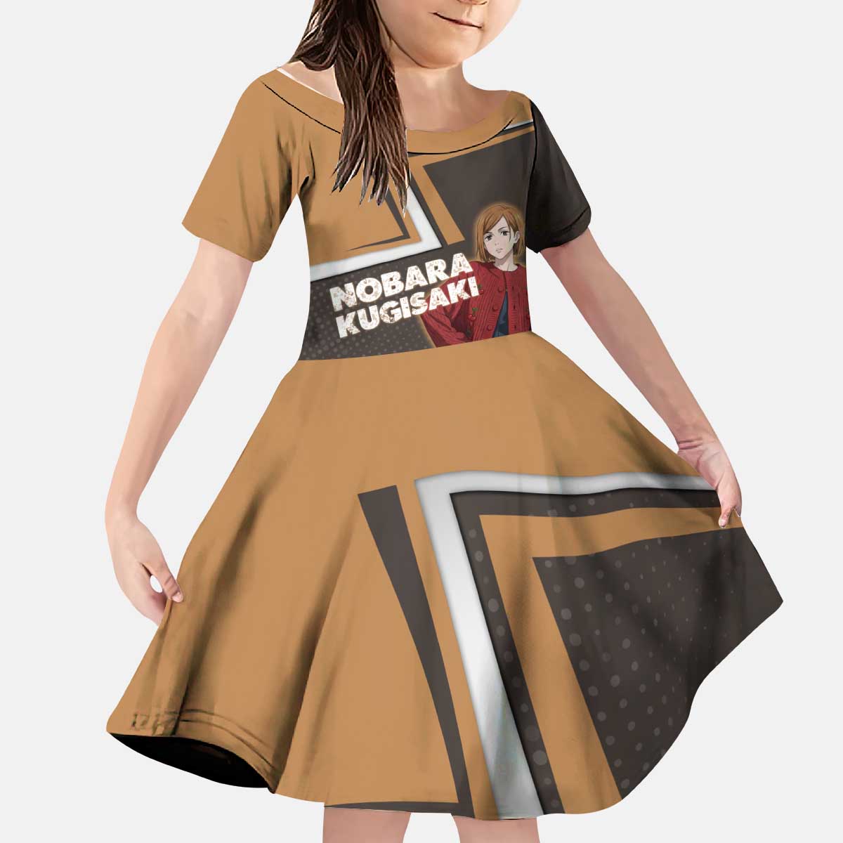 Nobara Kugisaki Kid Short Sleeve Dress Jujutsu Kaisen Casual Chic Style
