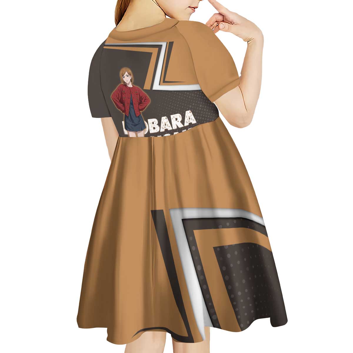 Nobara Kugisaki Kid Short Sleeve Dress Jujutsu Kaisen Casual Chic Style