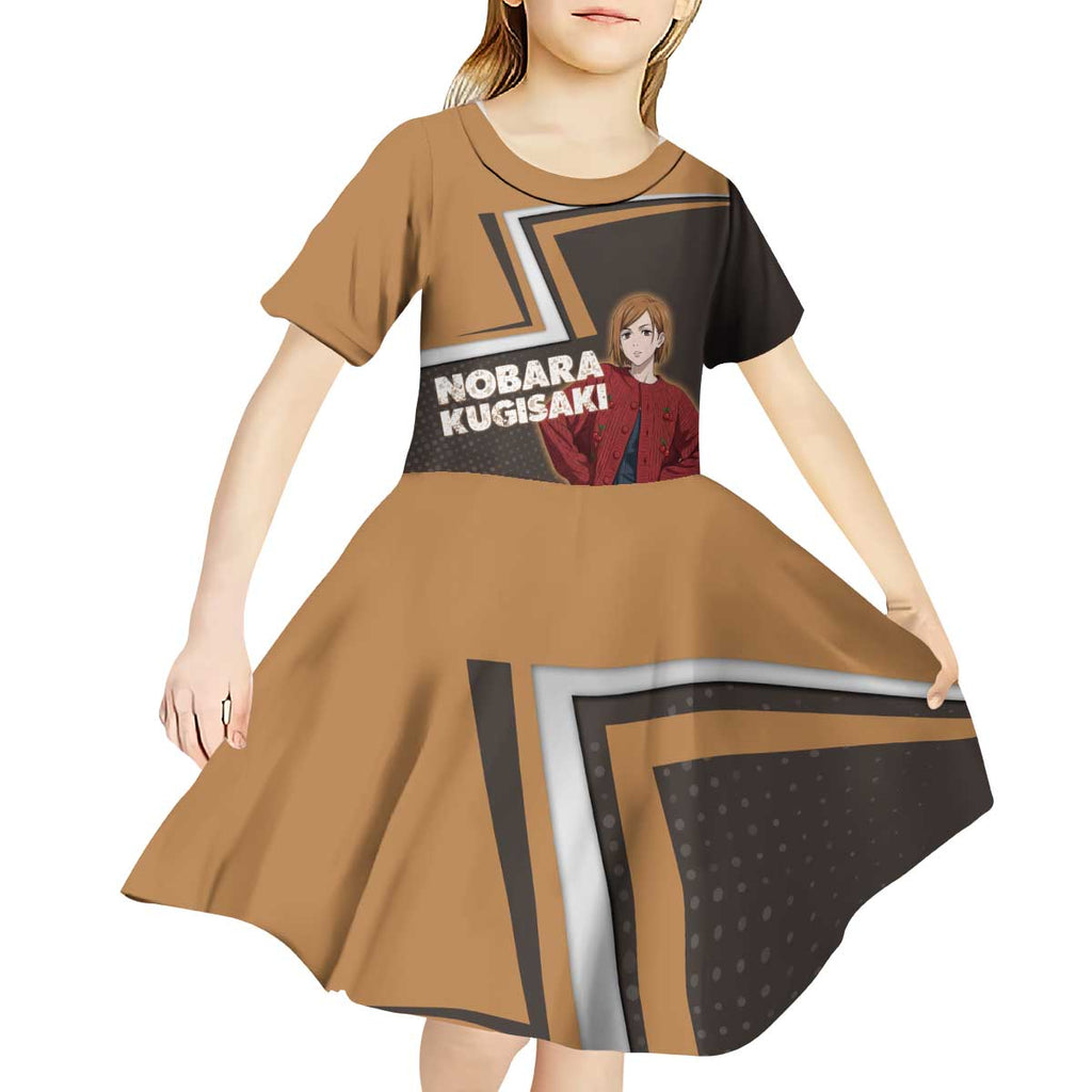 Nobara Kugisaki Kid Short Sleeve Dress Jujutsu Kaisen Casual Chic Style
