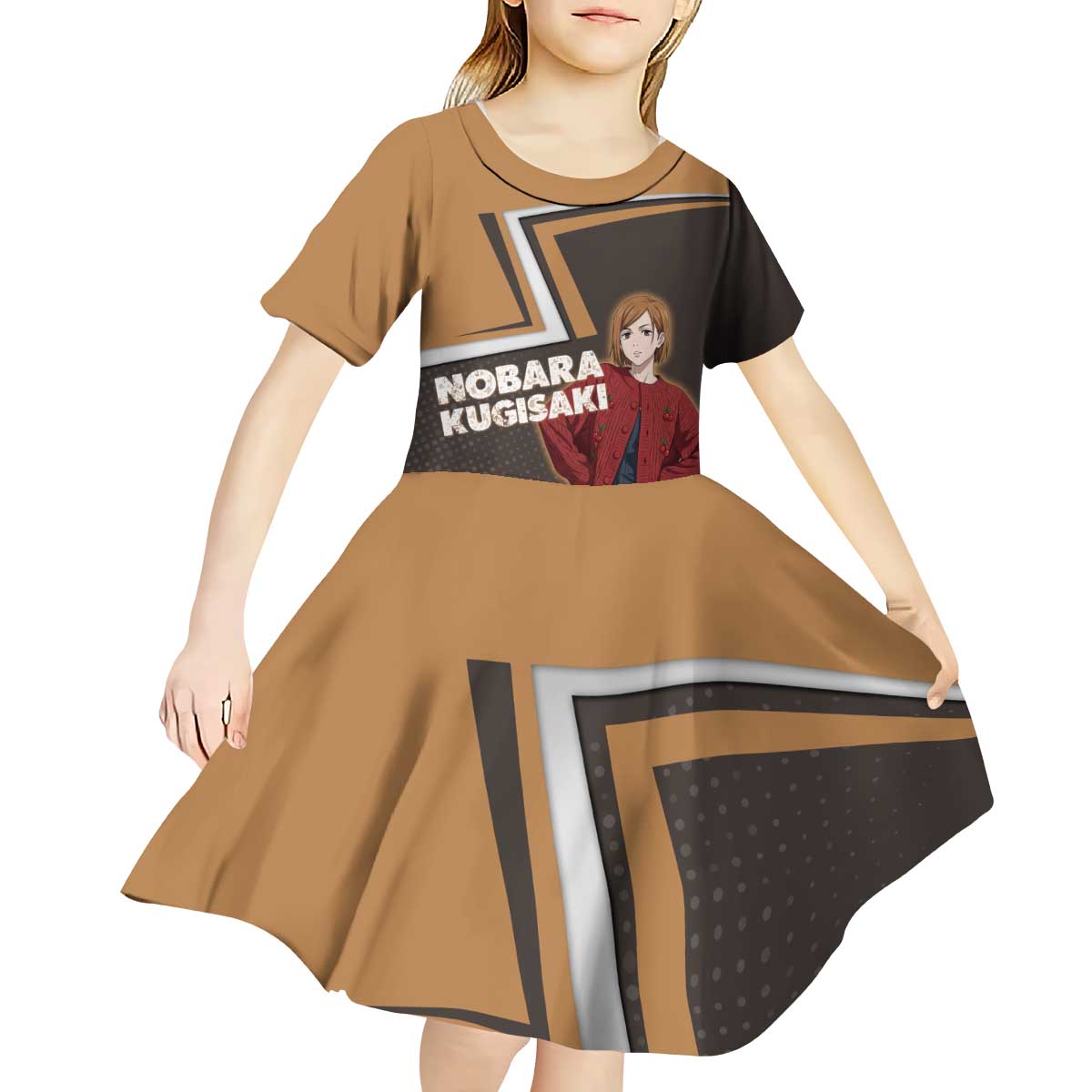 Nobara Kugisaki Kid Short Sleeve Dress Jujutsu Kaisen Casual Chic Style