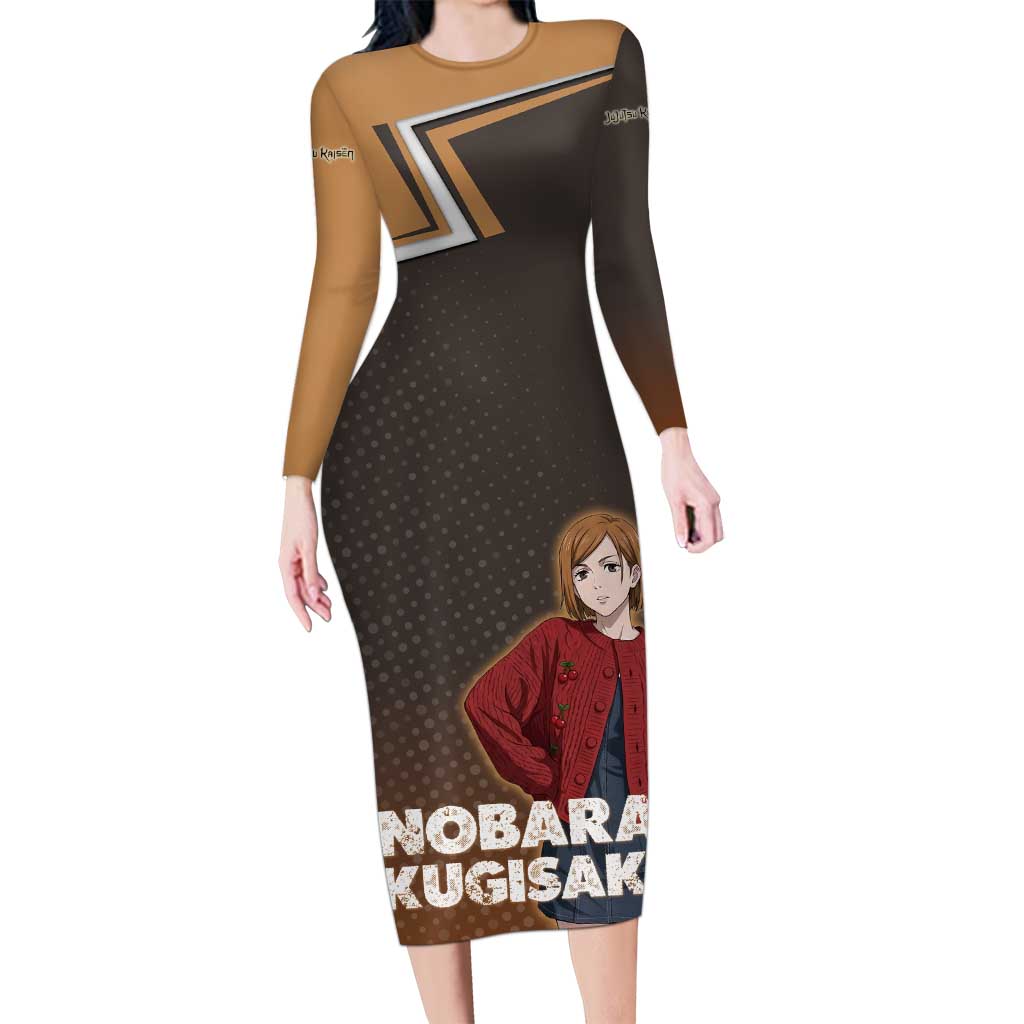 Nobara Kugisaki Long Sleeve Bodycon Dress Jujutsu Kaisen Casual Chic Style