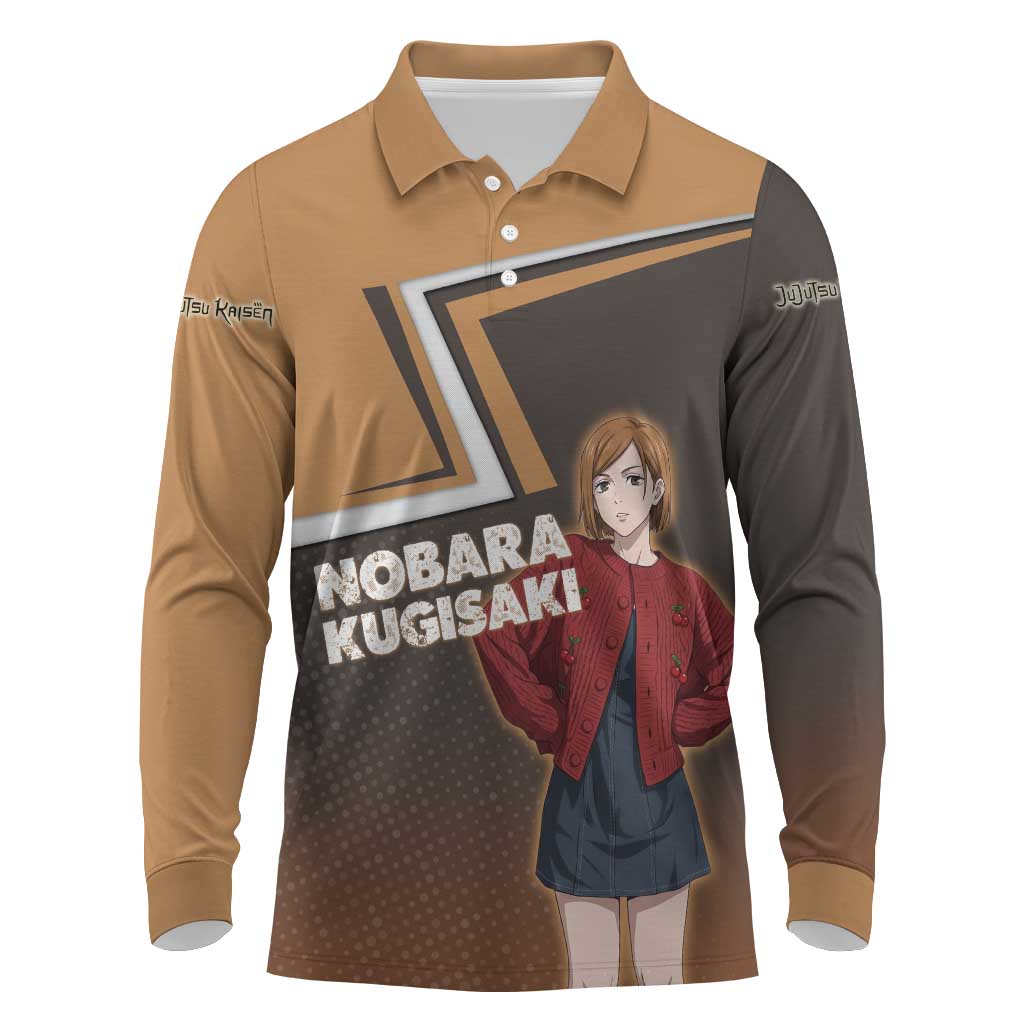 Nobara Kugisaki Long Sleeve Polo Shirt Jujutsu Kaisen Casual Chic Style