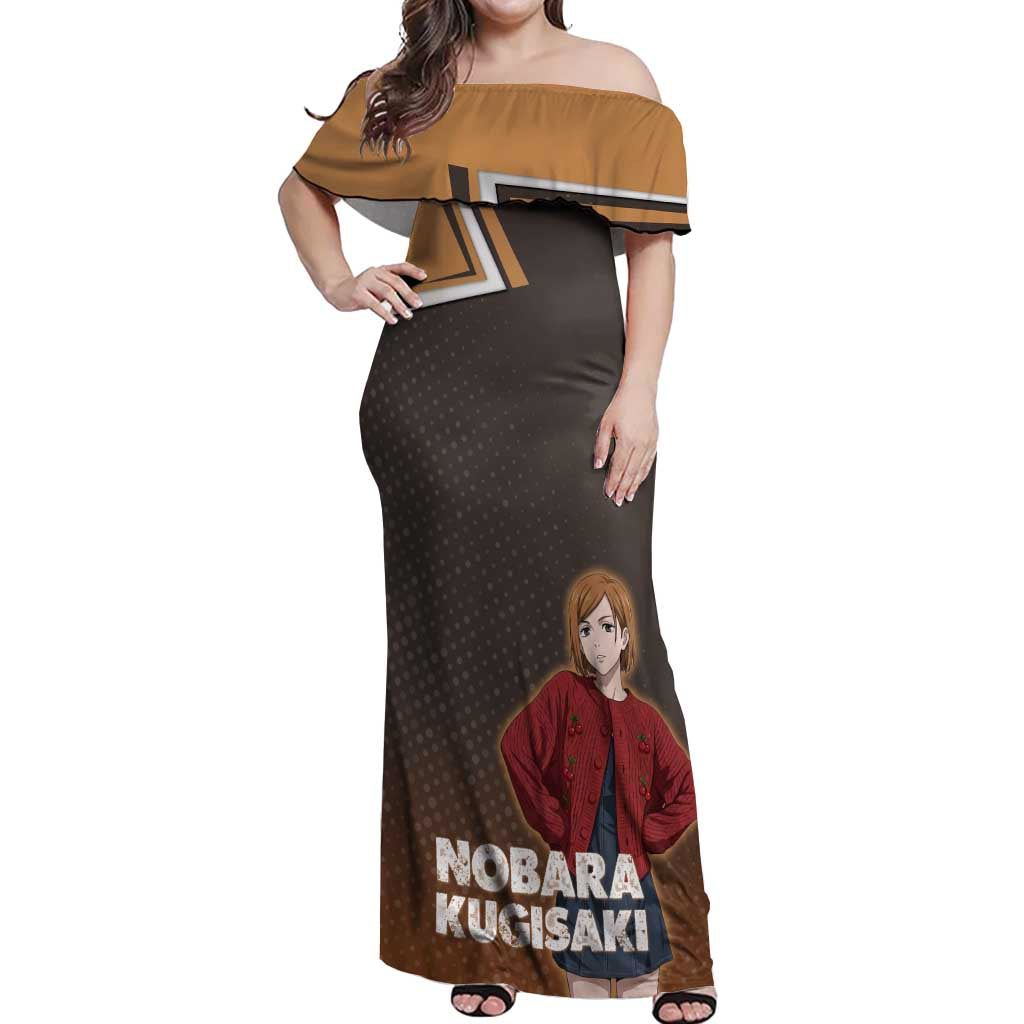 Nobara Kugisaki Off Shoulder Maxi Dress Jujutsu Kaisen Casual Chic Style