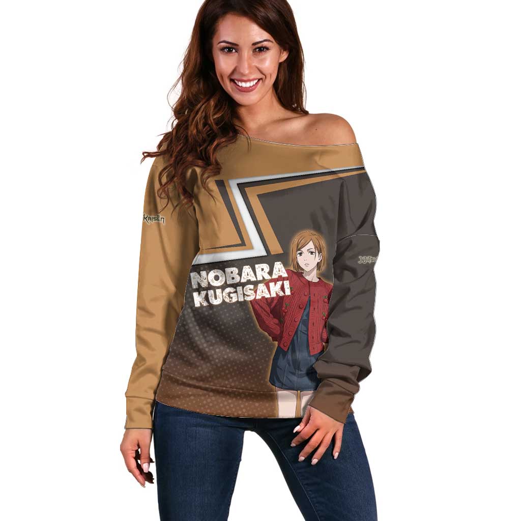Nobara Kugisaki Off Shoulder Sweater Jujutsu Kaisen Casual Chic Style