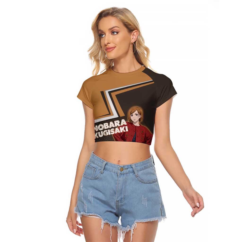 Nobara Kugisaki Raglan Cropped T Shirt Jujutsu Kaisen Casual Chic Style