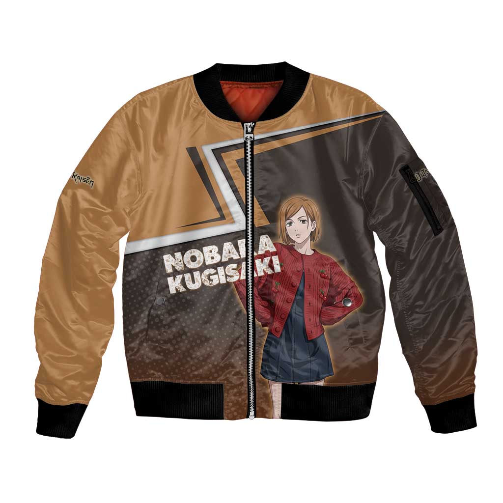 Nobara Kugisaki Sleeve Zip Bomber Jacket Jujutsu Kaisen Casual Chic Style