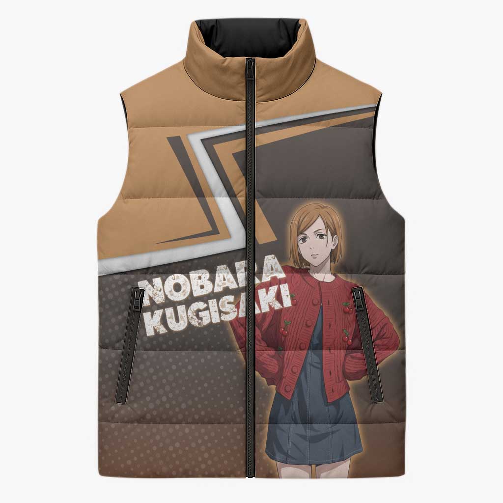 Nobara Kugisaki Sleeveless Puffer Jacket Jujutsu Kaisen Casual Chic Style