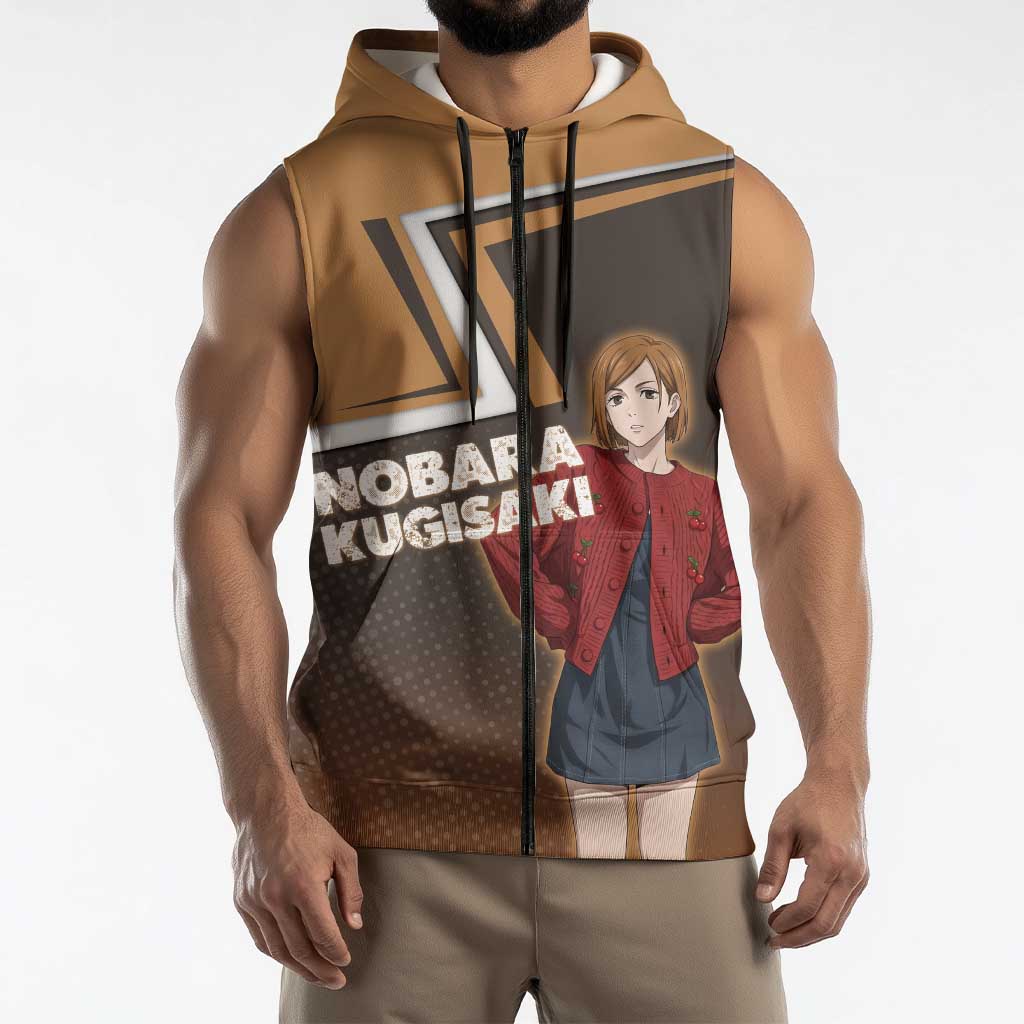 Nobara Kugisaki Sleeveless Zip Hoodie Jujutsu Kaisen Casual Chic Style