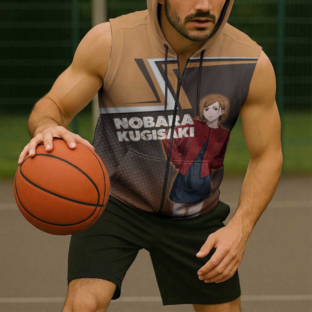 Nobara Kugisaki Sleeveless Zip Hoodie Jujutsu Kaisen Casual Chic Style