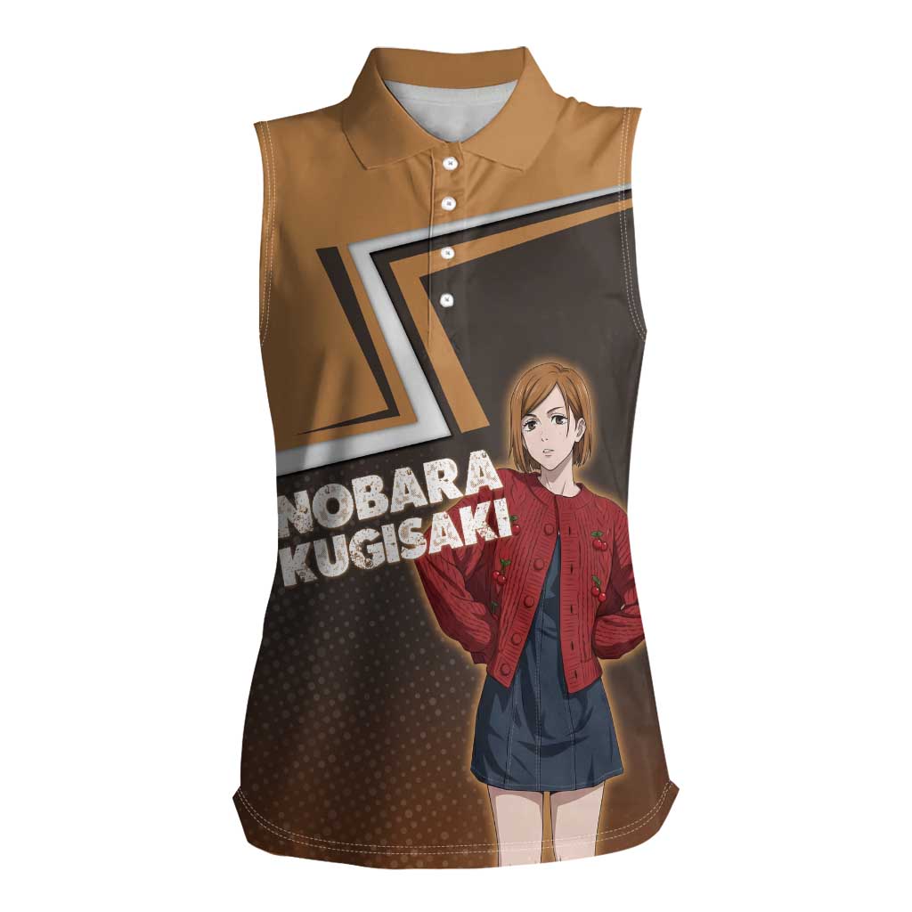 Nobara Kugisaki Women Sleeveless Polo Shirt Jujutsu Kaisen Casual Chic Style