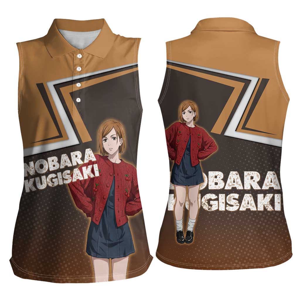 Nobara Kugisaki Women Sleeveless Polo Shirt Jujutsu Kaisen Casual Chic Style