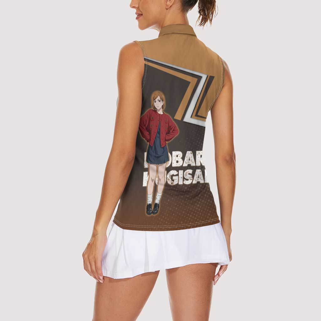 Nobara Kugisaki Women Sleeveless Polo Shirt Jujutsu Kaisen Casual Chic Style