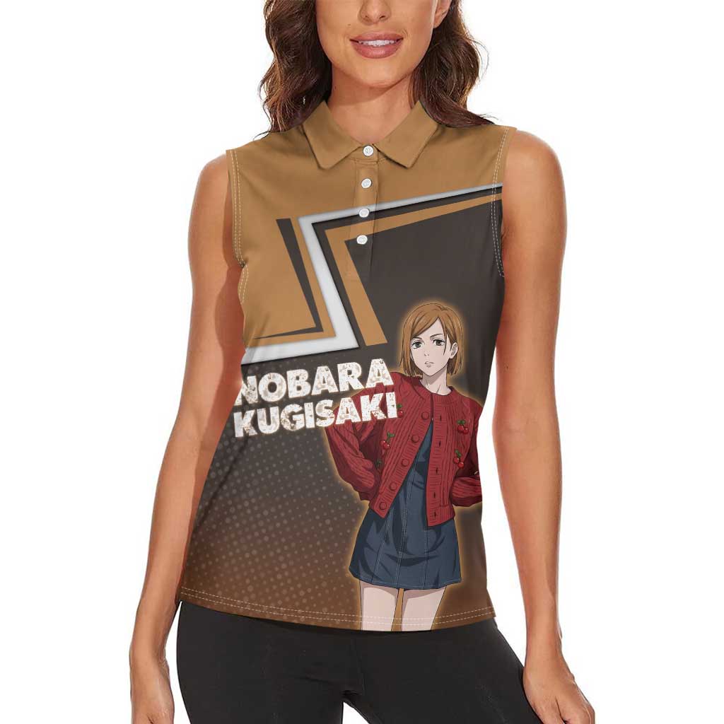 Nobara Kugisaki Women Sleeveless Polo Shirt Jujutsu Kaisen Casual Chic Style